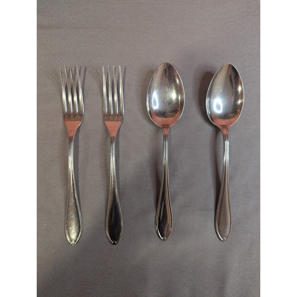 Rostfreier Stahl Serving Spoons and Forks Stainless Steel 4 Pieces